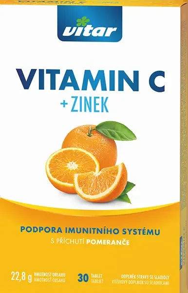 Vitar Revital Vitamin C+zinek 30 tablet