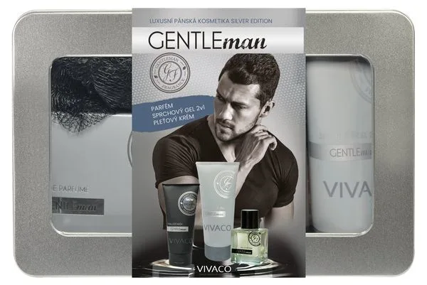 Vivaco Dárkové balení Gentleman Silver Edition v plechovém obalu