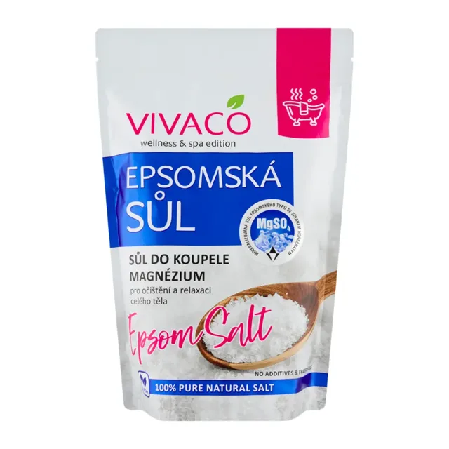 Vivaco Epsomská sůl do koupele s magnéziem 1 kg
