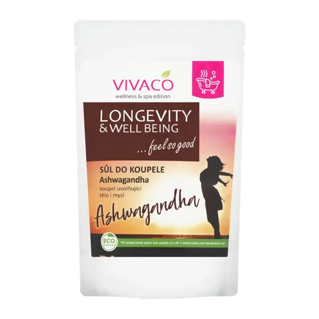 Vivaco Sůl do koupele ashwagandha Longevity & Well-Being 1 kg
