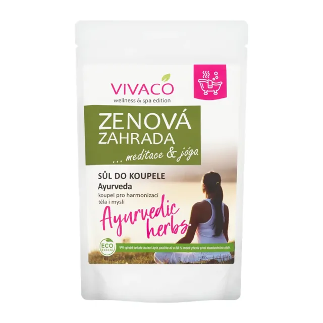 Vivaco Sůl do koupele ayurveda Zenová zahrada 1 kg