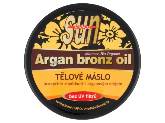 VIVACO Sun tělové máslo pro rychlé zhnědnutí s arganovým olejem 200 ml