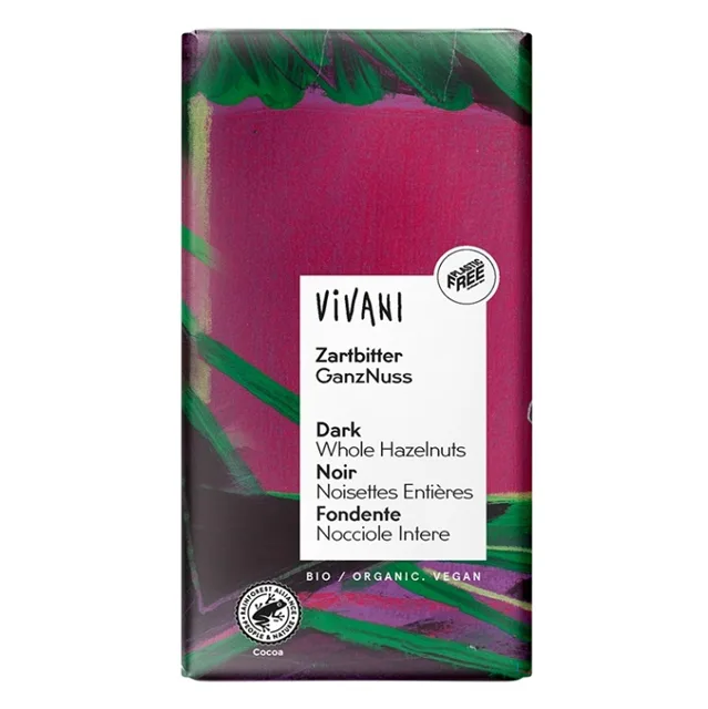 VIVANI bio čokoláda hořká s oříšky 100 g