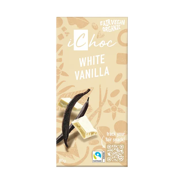 VIVANI iChoc tabulka bílá s vanilkou BIO vegan 80 g