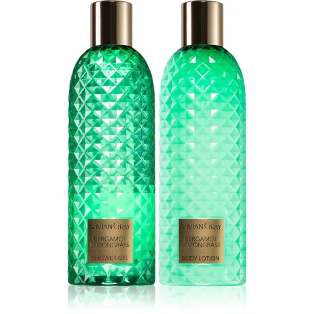 Vivian Gray Gemstone Bergamot & Lemongrass dárková sada na tělo 2x300 ml