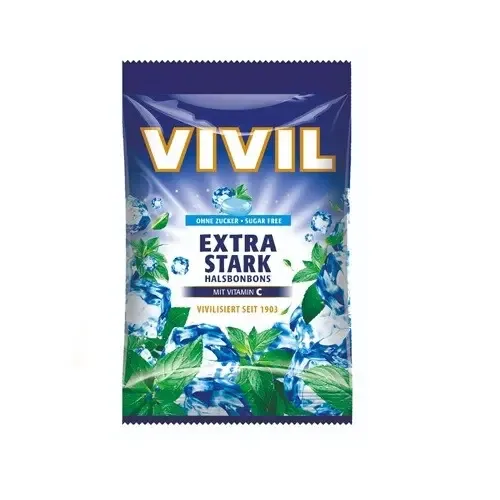 VIVIL Extra silný mentol+vitamín C bez cukru 120 g