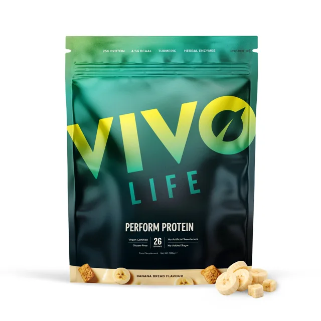 Vivo Life NEW PERFORM Banana Bread - VEGAN PROTEIN & BCAA (936 g)