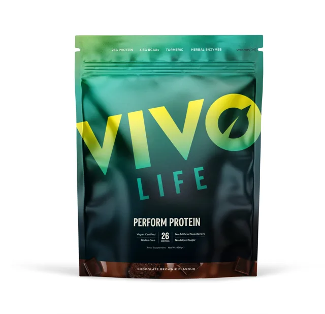 Vivo Life NEW PERFORM Kakao čokoládové Brownie - VEGAN PROTEIN & BCAA (936g)