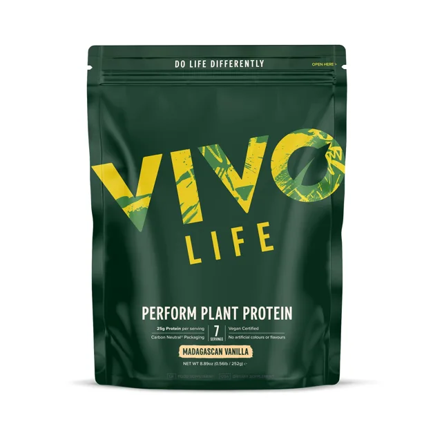 Vivo Life PERFORM Madagaskar vanilka - RAW VEGAN PROTEIN & BCAA (252g)