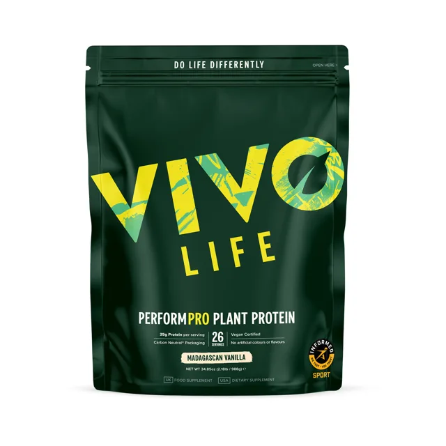 Vivo Life PERFORM Madagaskar vanilka - RAW VEGAN PROTEIN & BCAA (936g)