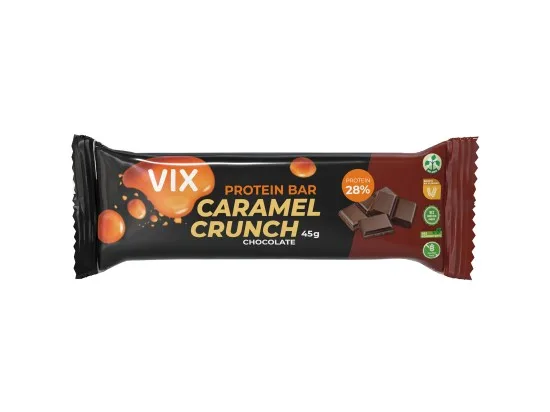 VIX Caramel Crunch Chocolate proteinová tyčinka 45 g
