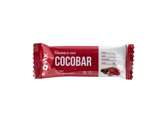 VIX Cocobar hořká čokoláda s višní 30 g