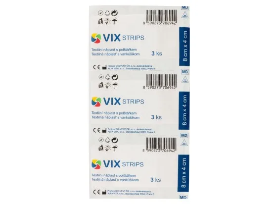 VIX textilní náplast stříhaná 6x2 cm 5 ks