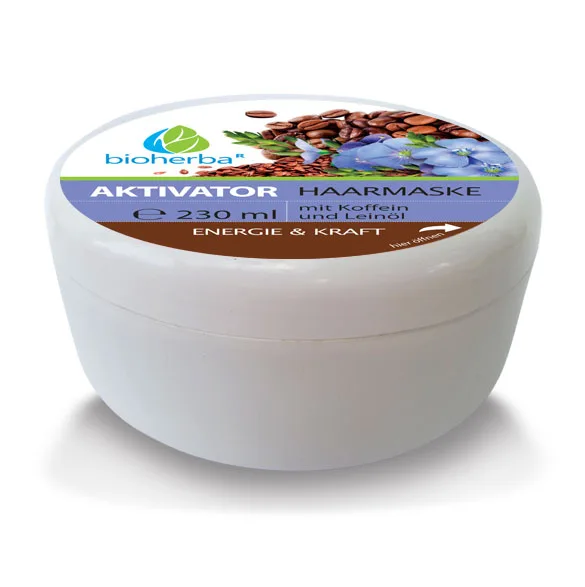 Vlasová maska Aktivátor s kofeinem a lněným olejem - 230 ml - Bioherba