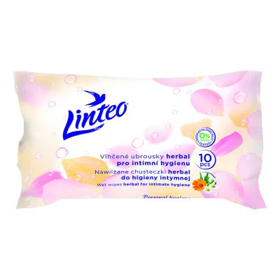 Vlhčené ubrousky LINTEO intimní herbal 10ks