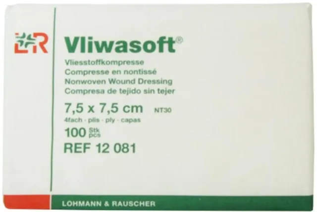 Vliwasoft Komprese nesterilní 7,5 x 7,5 cm/4v 100 ks