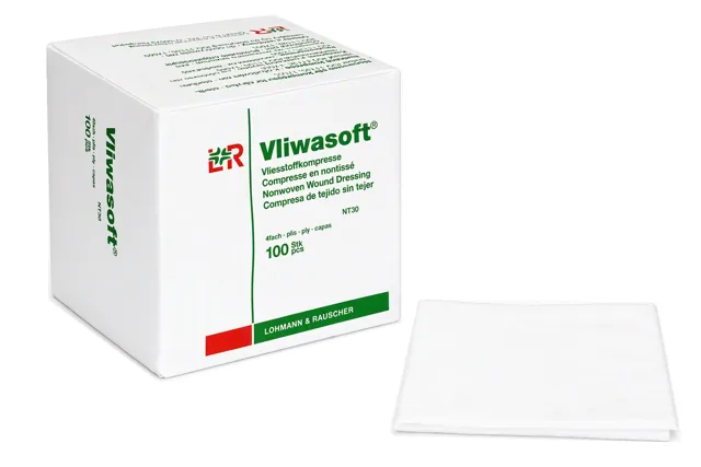 Vliwasoft Komprese z netkané textilie nesterilní 10 x 20 cm 100 ks