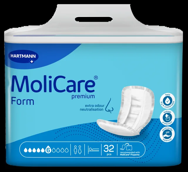 Vložné pleny MOLICARE Premium Form 6 kapek, 2353ml, 32 ks