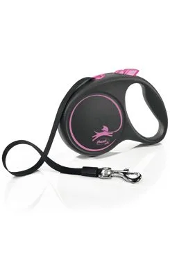 Vodítko Flexi Black Design L pásek 5m/50kg růžová new