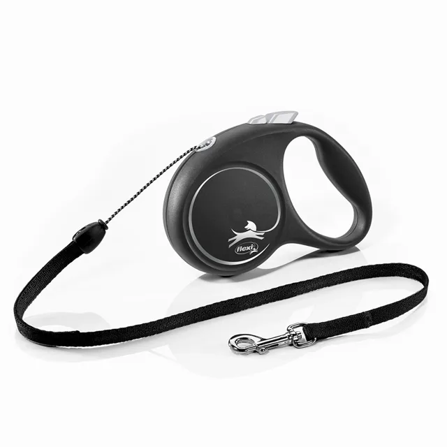Vodítko flexi Black Design S a M lanko, černé, 5 m / 12 / 20 kg - Další příslušenství: Multibox černý