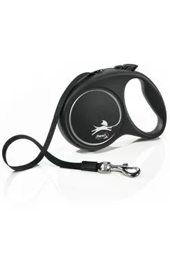 Vodítko Flexi Black Design S pásek 5m/15kg stříbrná new