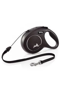 Vodítko Flexi classic new M lanko 8m/20kg černá