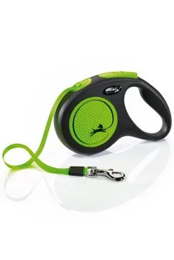 Vodítko Flexi Neon M pásek 5m/25kg černá/zelená new