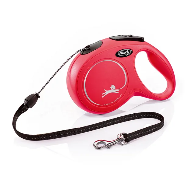 Vodítko flexi New Classic S a M lanko, červené, 8 m / 12 / 20 kg - Další příslušenství: Multibox černý