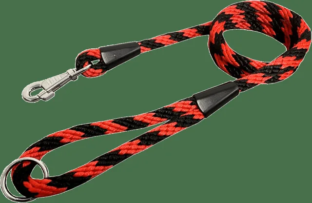 Vodítko lano Spirála BaF 1,4 cm x 1,5 m černo–červená
