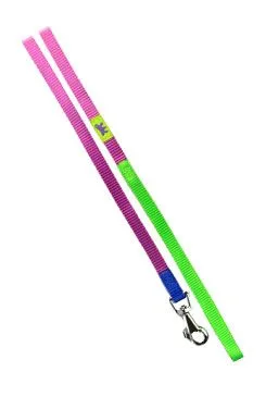Vodítko Nylon Club G 120cmx10mm fialovo-zelené