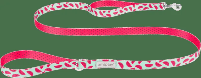 Vodítko pre psov Amiplay BeHappy Watermelon M 150 cm × 2 cm