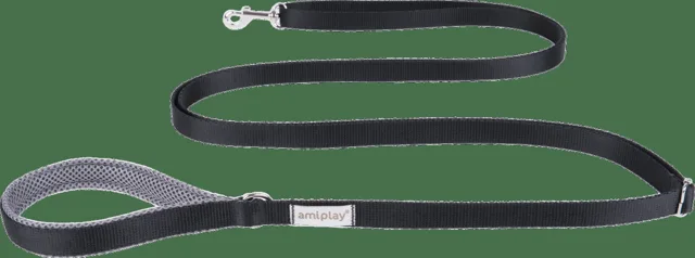 Vodítko pro psy Amiplay Samba Easy Fix nastavitelné černé M 160–300 cm × 2 cm
