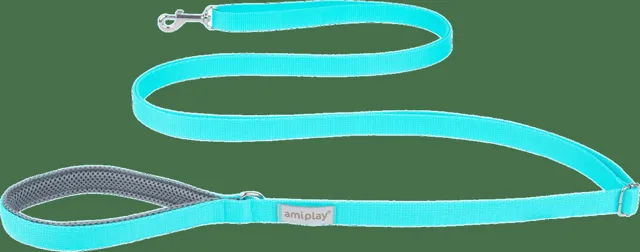 Vodítko pro psy Amiplay Samba Easy Fix nastavitelné modré M 160–300 cm × 2 cm