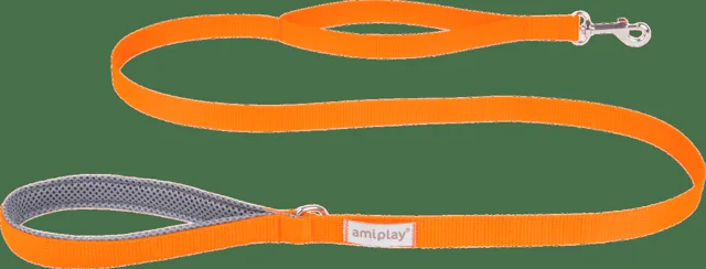 Vodítko pro psy Amiplay Samba oranžové S 150 cm × 1,5 cm