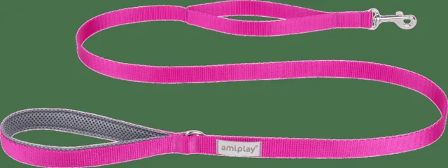 Vodítko pro psy Amiplay Samba růžové XL 150 cm × 2,5 cm