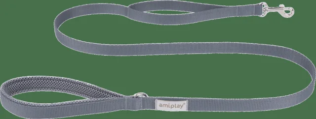 Vodítko pro psy Amiplay Samba šedé S 150 cm × 1,5 cm