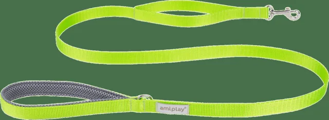 Vodítko pro psy Amiplay Samba zelené L 150 cm × 2,5 cm