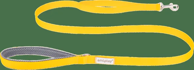 Vodítko pro psy Amiplay Samba žluté M 150 cm × 2 cm