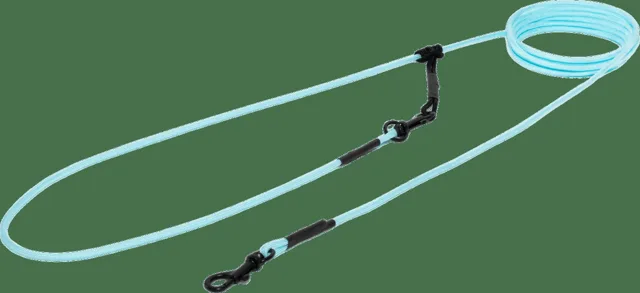 Vodítko Tamer Easylong lanové slim 2,5 m bledě modré