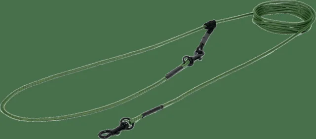 Vodítko Tamer Easylong lanové slim 2,5 m oliva