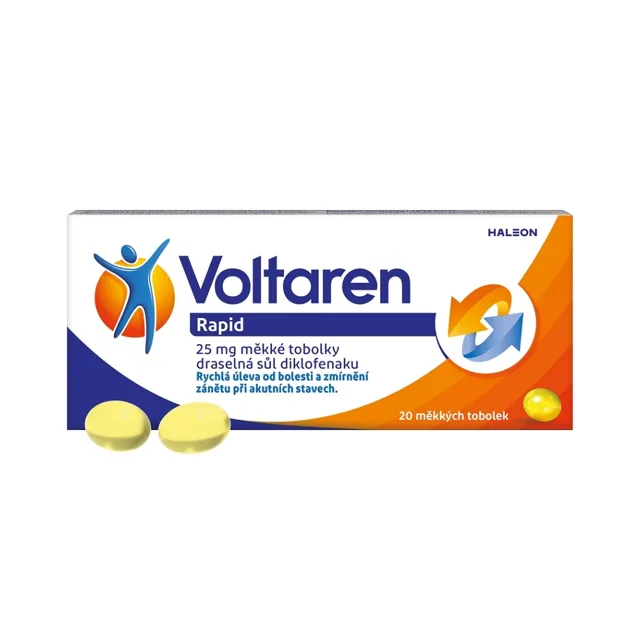 VOLTAREN Rapid 25mg 20 měkkých tobolek
