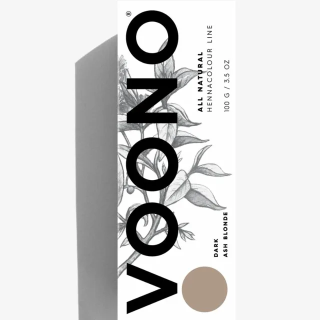 Voono Přírodní barva na vlasy - Dark Ash Blonde, 100 g