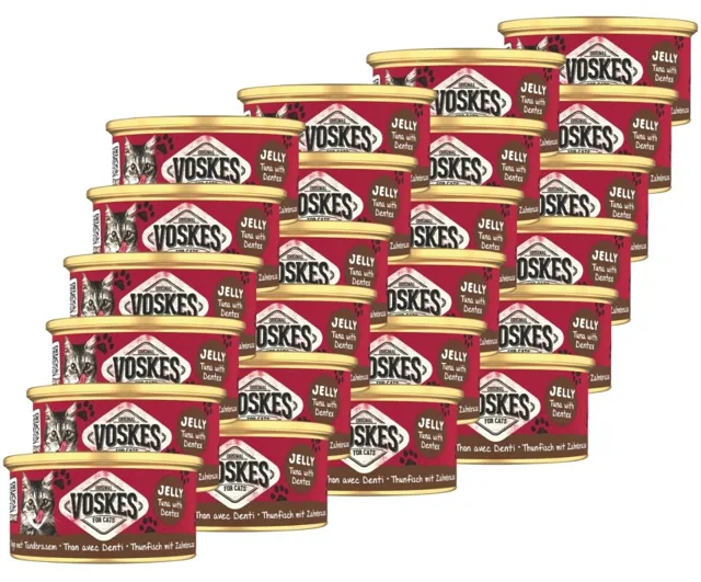 VOSKES Jelly Tuna with Dentex 24x85 g 100% tuňák s dentexem v želé, doplňkové krmivo pro kočky
