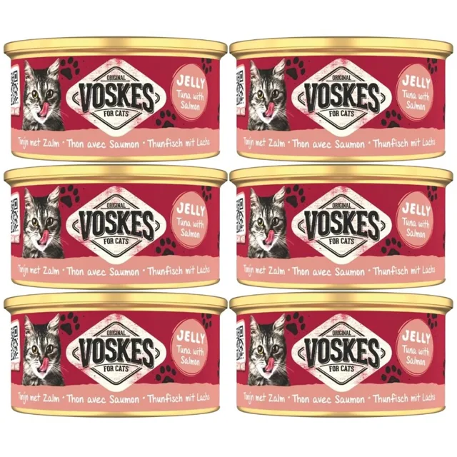 VOSKES Jelly Tuna with Salmon 6x85 g 100% tuňák s lososem v želé, doplňkové krmivo pro kočky