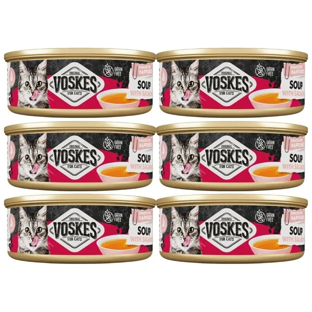 VOSKES Polévka s lososem 6x50 g polévka s lososem pro kočky