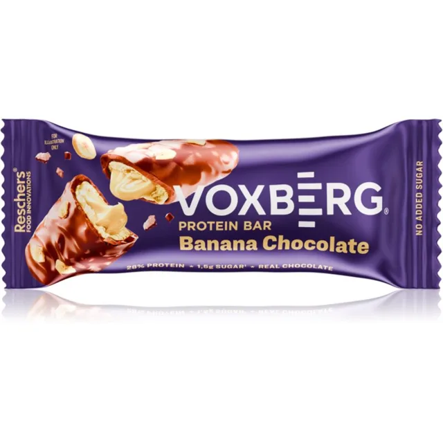 Voxberg Proteinová tyčinka proteinová tyčinka bez přidaného cukru příchuť Banna Chocolate 50 g