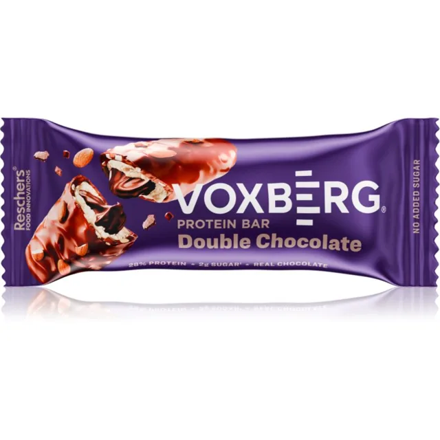 Voxberg Proteinová tyčinka proteinová tyčinka bez přidaného cukru příchuť Double Chocolate 50 g