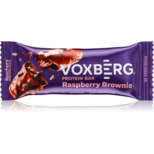 Voxberg Proteinová tyčinka proteinová tyčinka bez přidaného cukru příchuť Raspberry Brownie 50 g