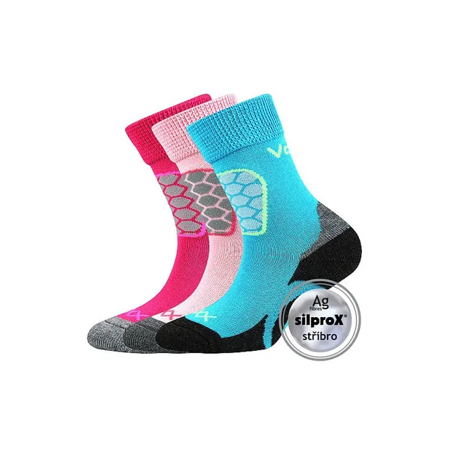 VoXX 3PACK dětské ponožky vícebarevné (solaxik-mix-B) 20/24