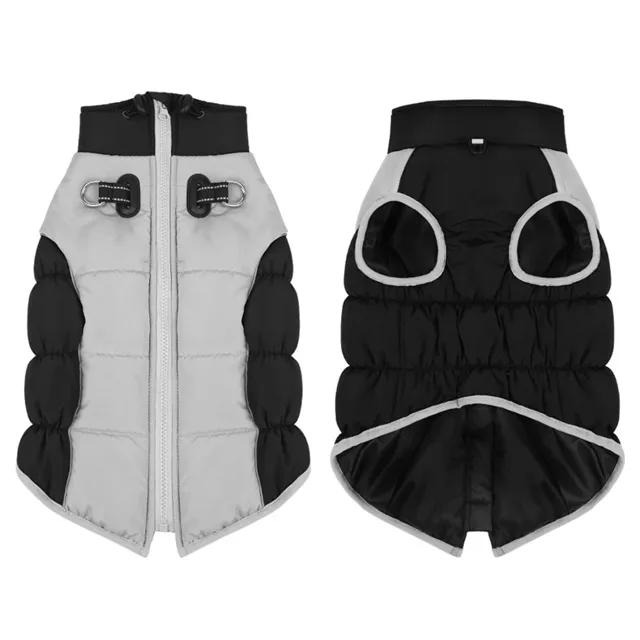 Vsepropejska Aurelius obleček pro psa na zip Barva: Šedá, Délka zad (cm): 51, Obvod hrudníku: 68 - 78 cm